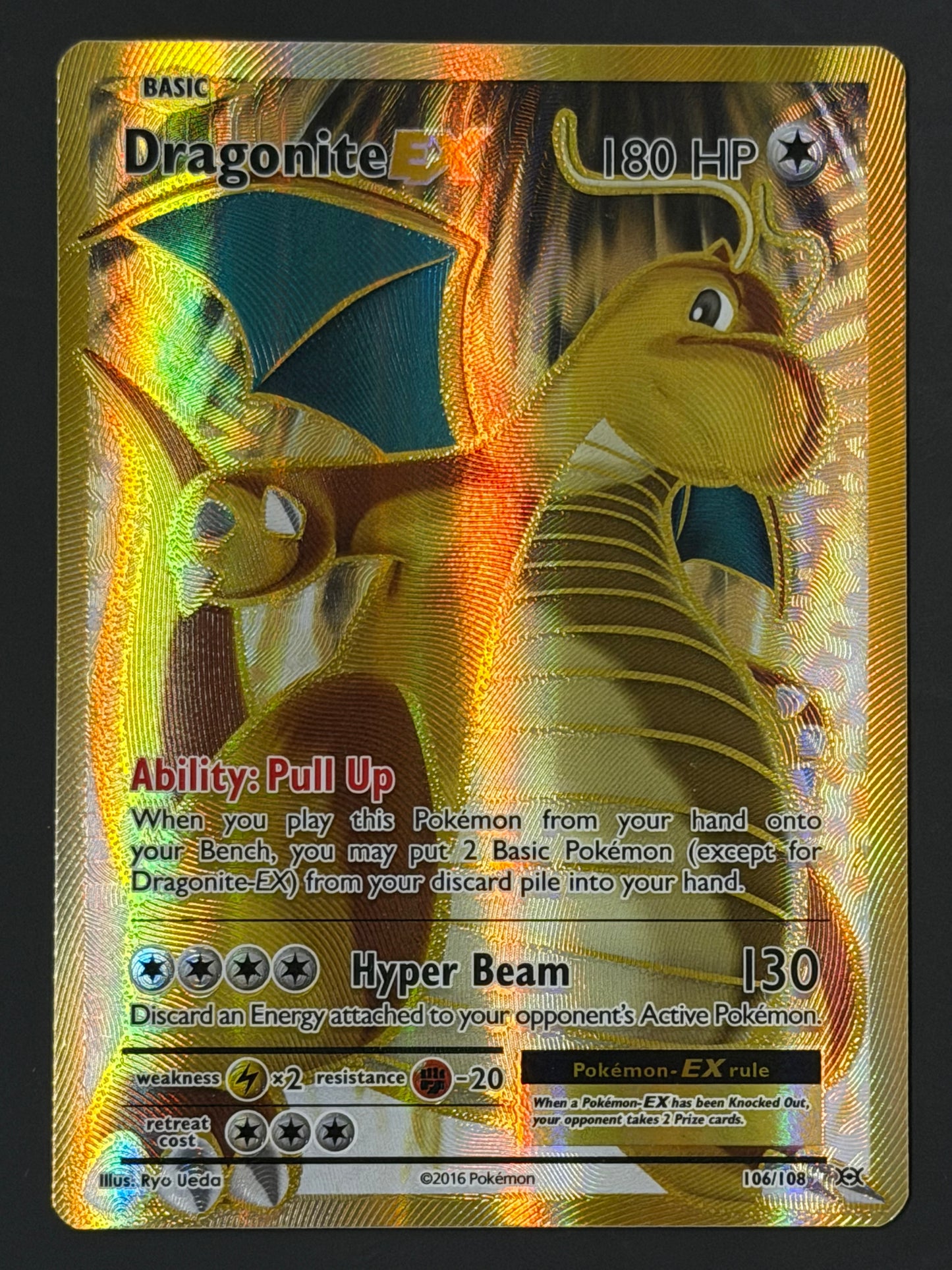 106/108 Dragonite Ex - Pokémon Evolutions Full Art
