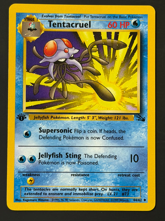 44/62 Tentacruel - Pokémon Fossil 1st Edition Uncommon
