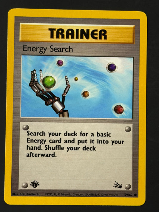 59/62 Energy Search - Pokémon Fossil 1st Edition Common