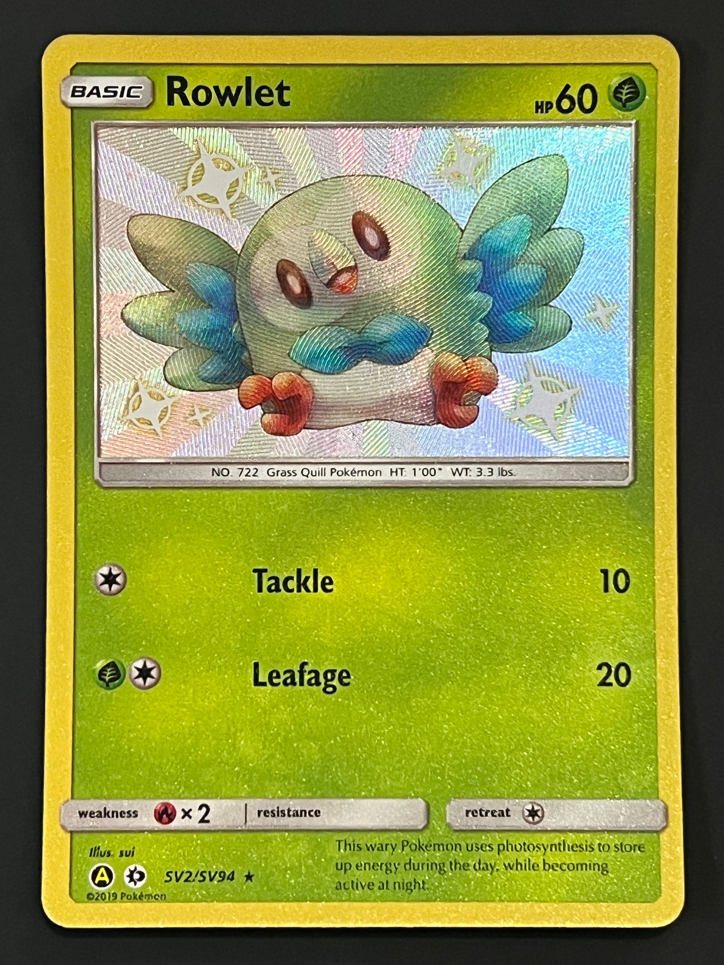 SV02/SV94 Rowlet - Pokémon Hidden Fates Shiny Rare
