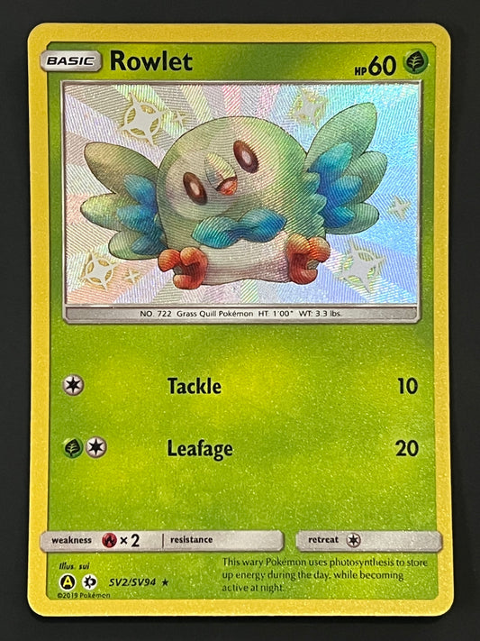 SV02/SV94 Rowlet - Pokémon Hidden Fates Shiny Rare