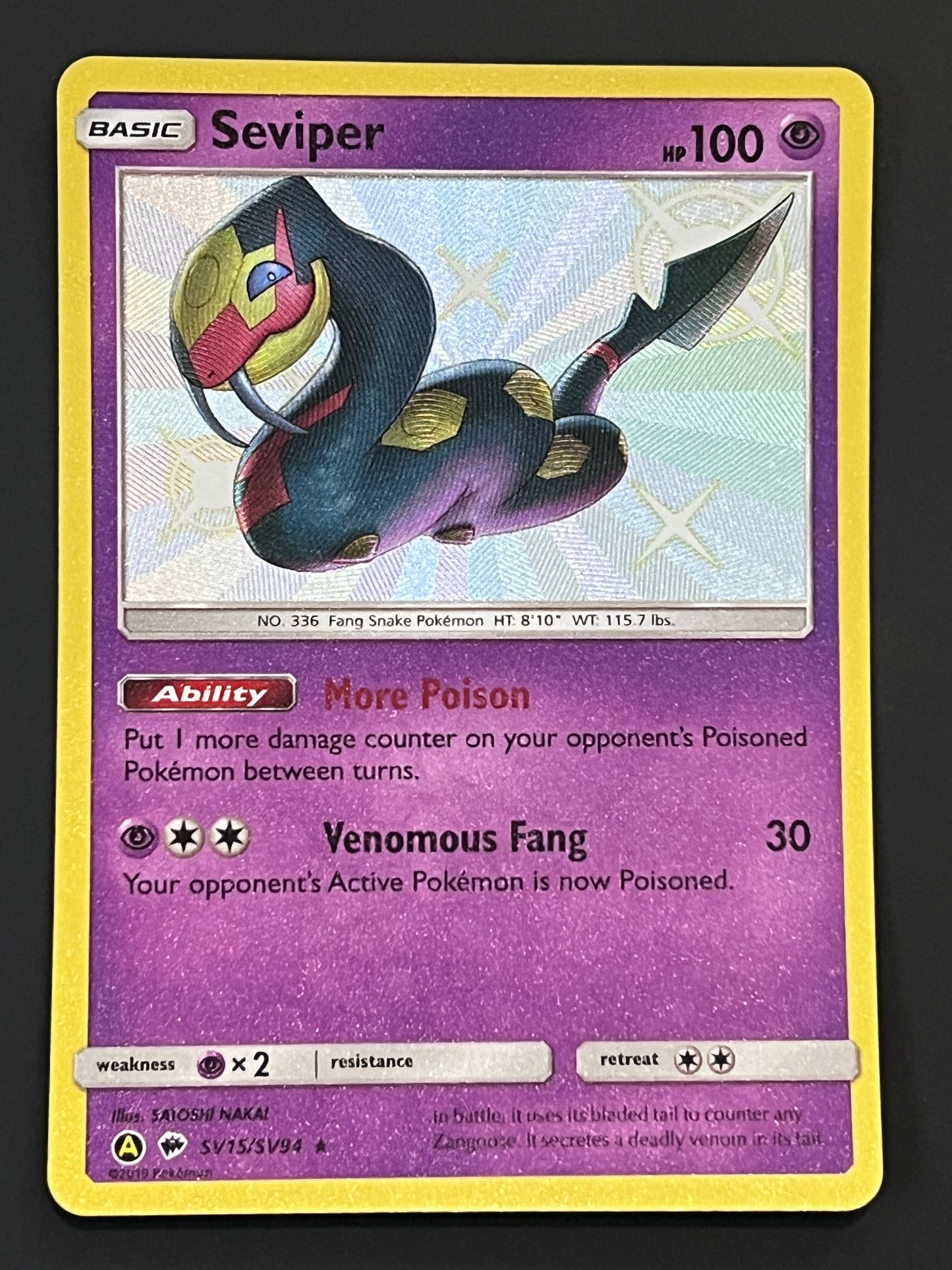 SV15/SV94 Seviper - Pokémon Hidden Fates Shiny Rare