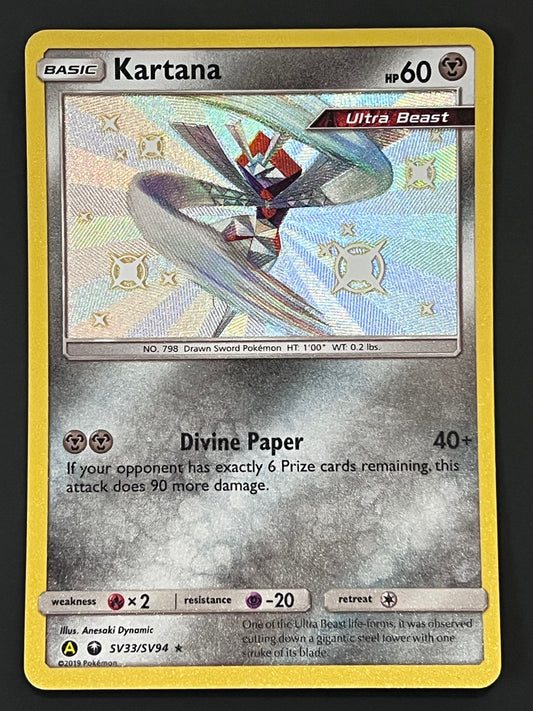 SV33/SV94 Kartana - Pokémon Hidden Fates Shiny Rare