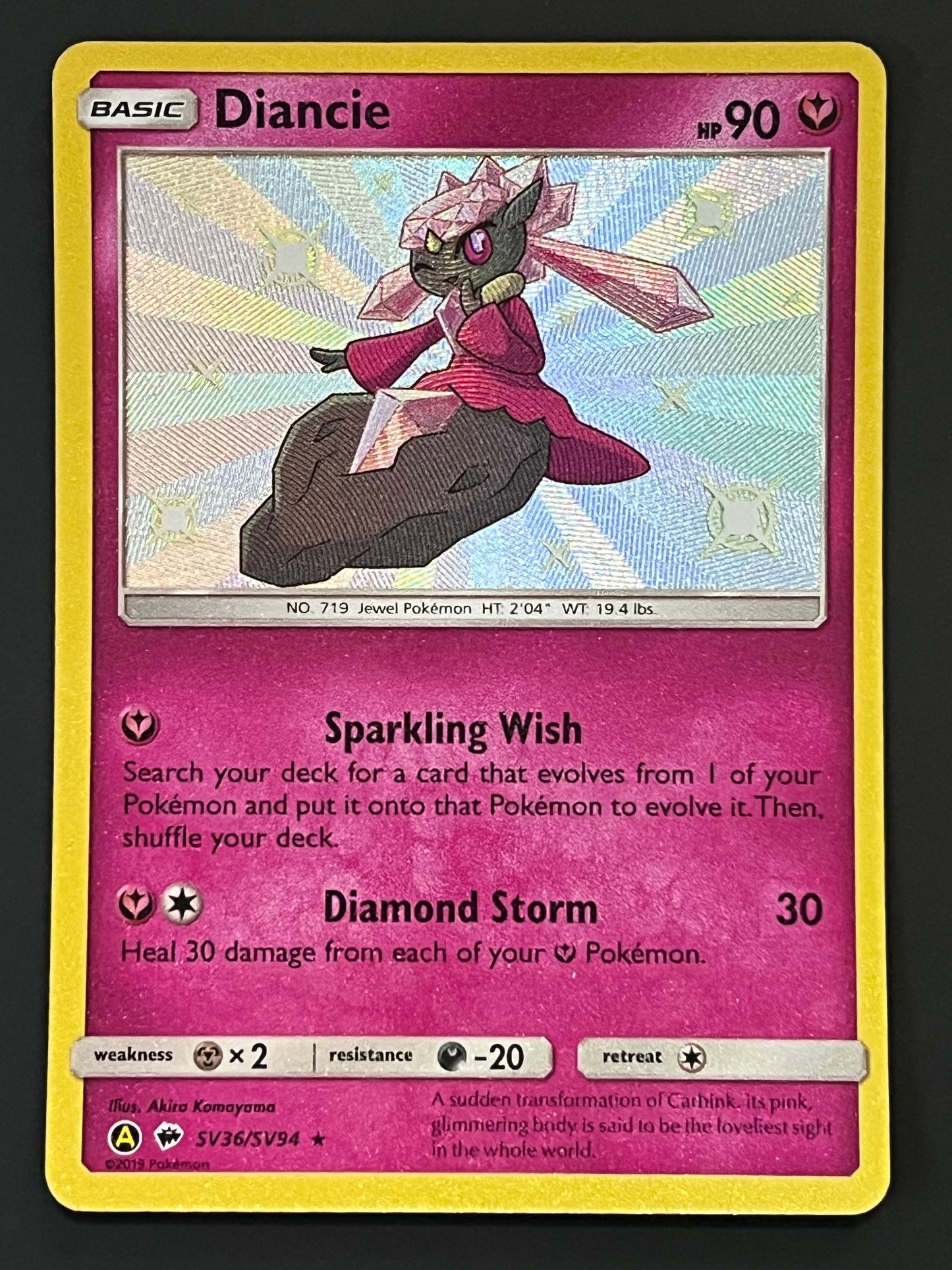 SV36/SV94 Diancie - Pokémon Hidden Fates Shiny Rare