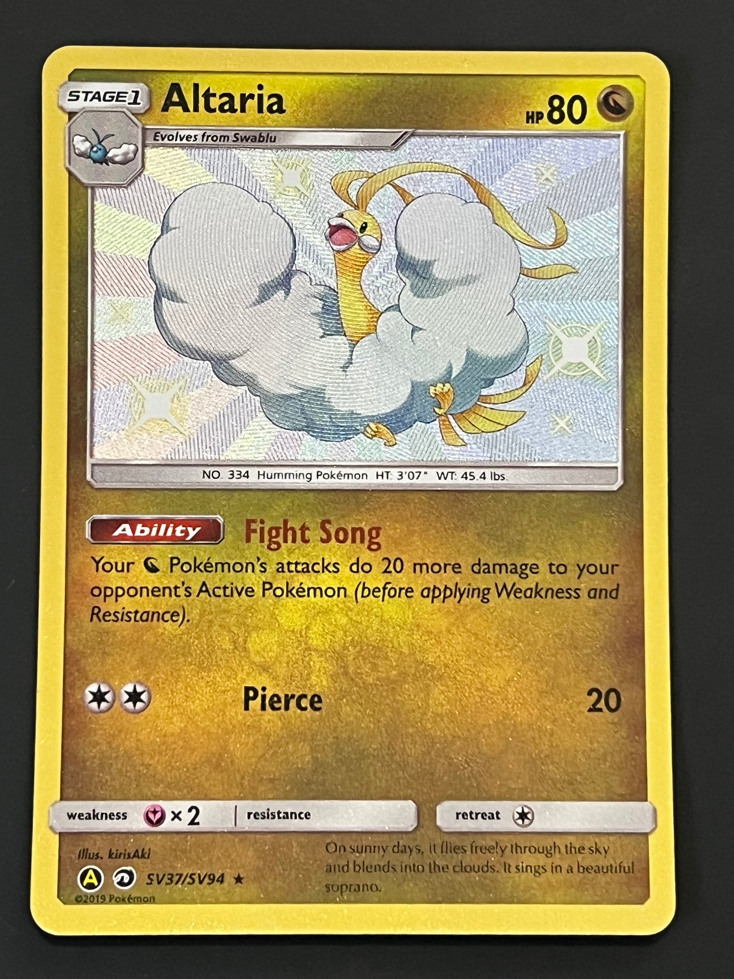 SV37/SV94 Altaria - Pokémon Hidden Fates Shiny Rare
