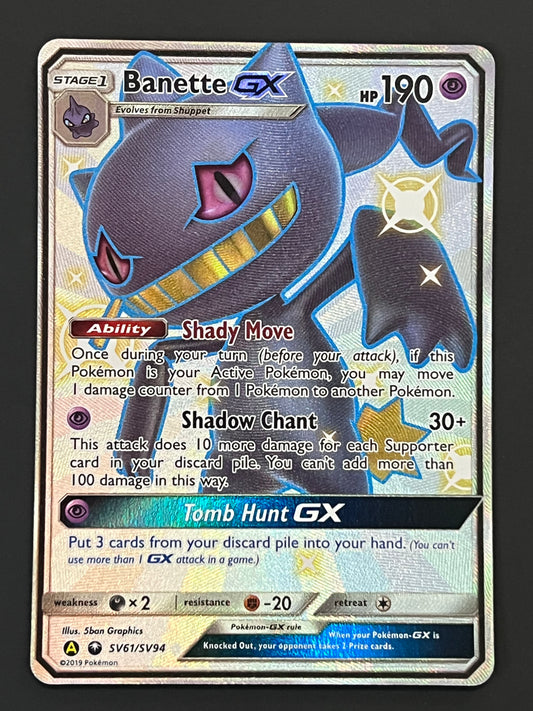 SV61/SV94 Banette Gx - Pokémon Hidden Fates Shiny Rare