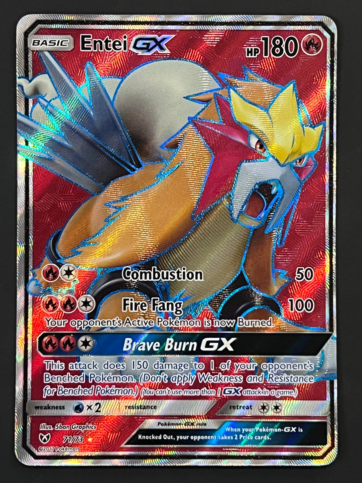 71/73 Entei Gx - Pokémon Shining Legends Full Art