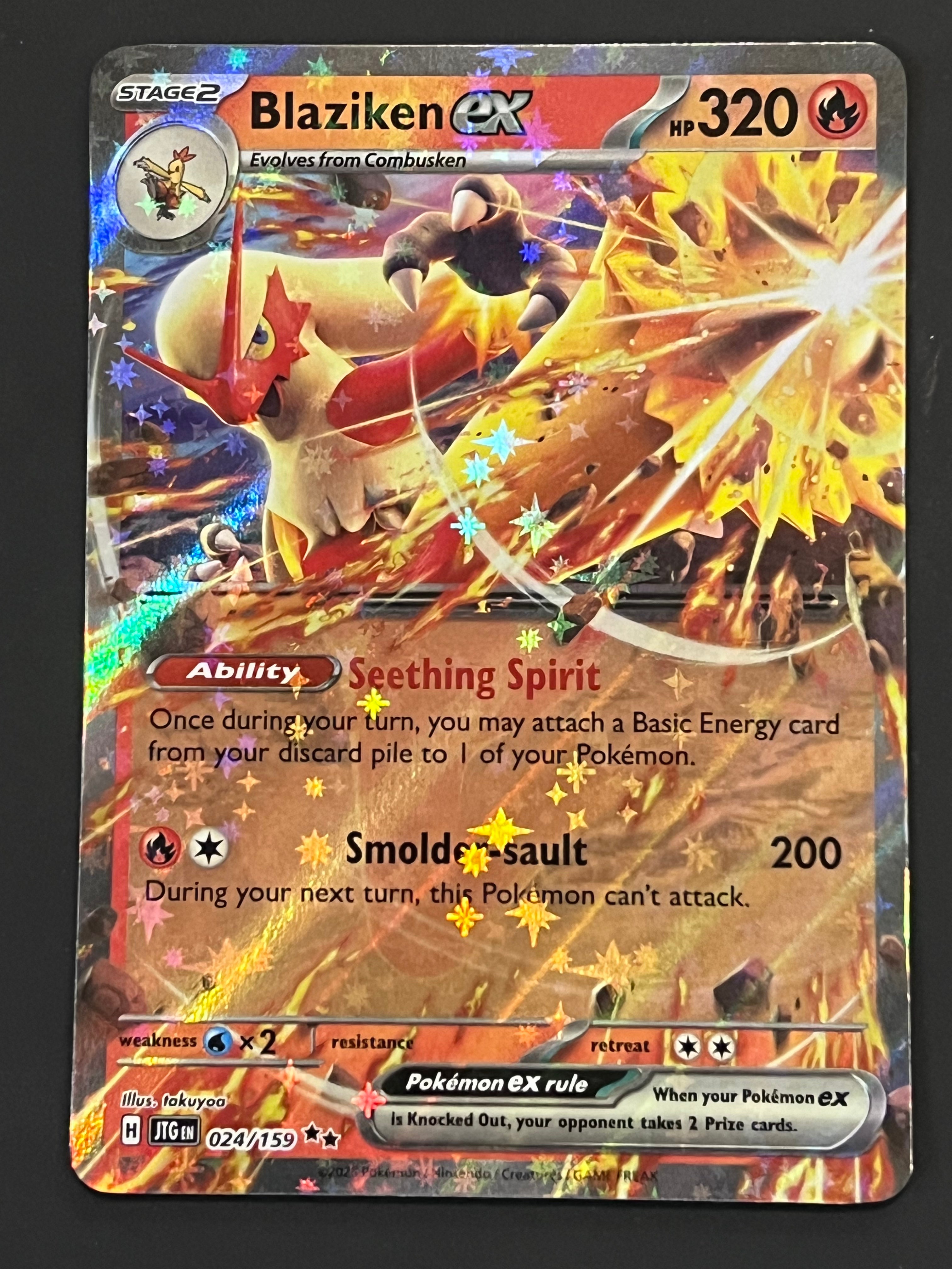 Blaziken Ex 024/159 Double Rare | Journey Together Pokemon Card | Holo Blaziken Ex 024/159 Double Rare | Journey Together Pokemon Card | Holo