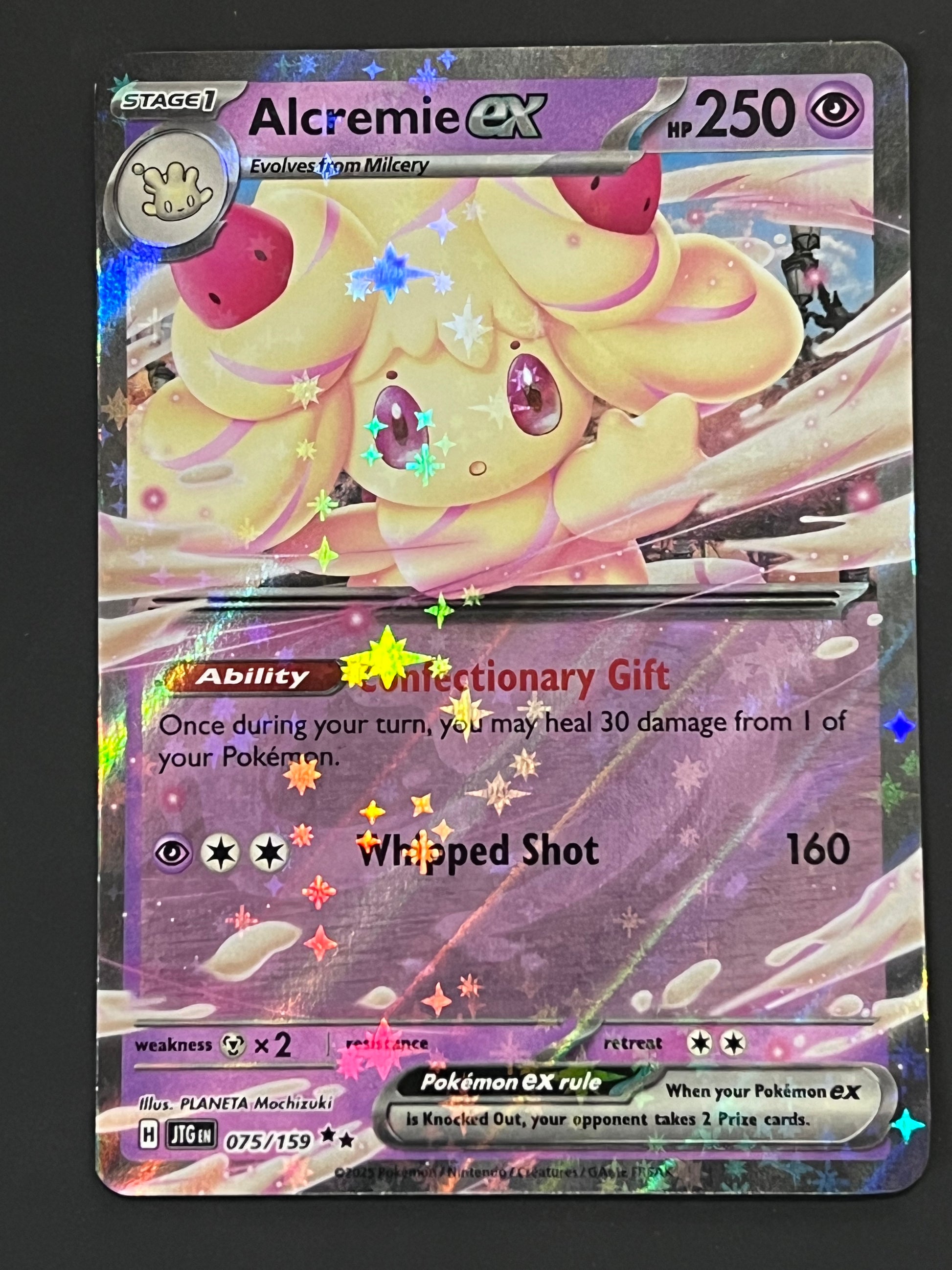 pokemon alcremie card Pokemon 2024 Alcremie (Ruby Swirl) Large Bromide Prism Holo Promo Card #23