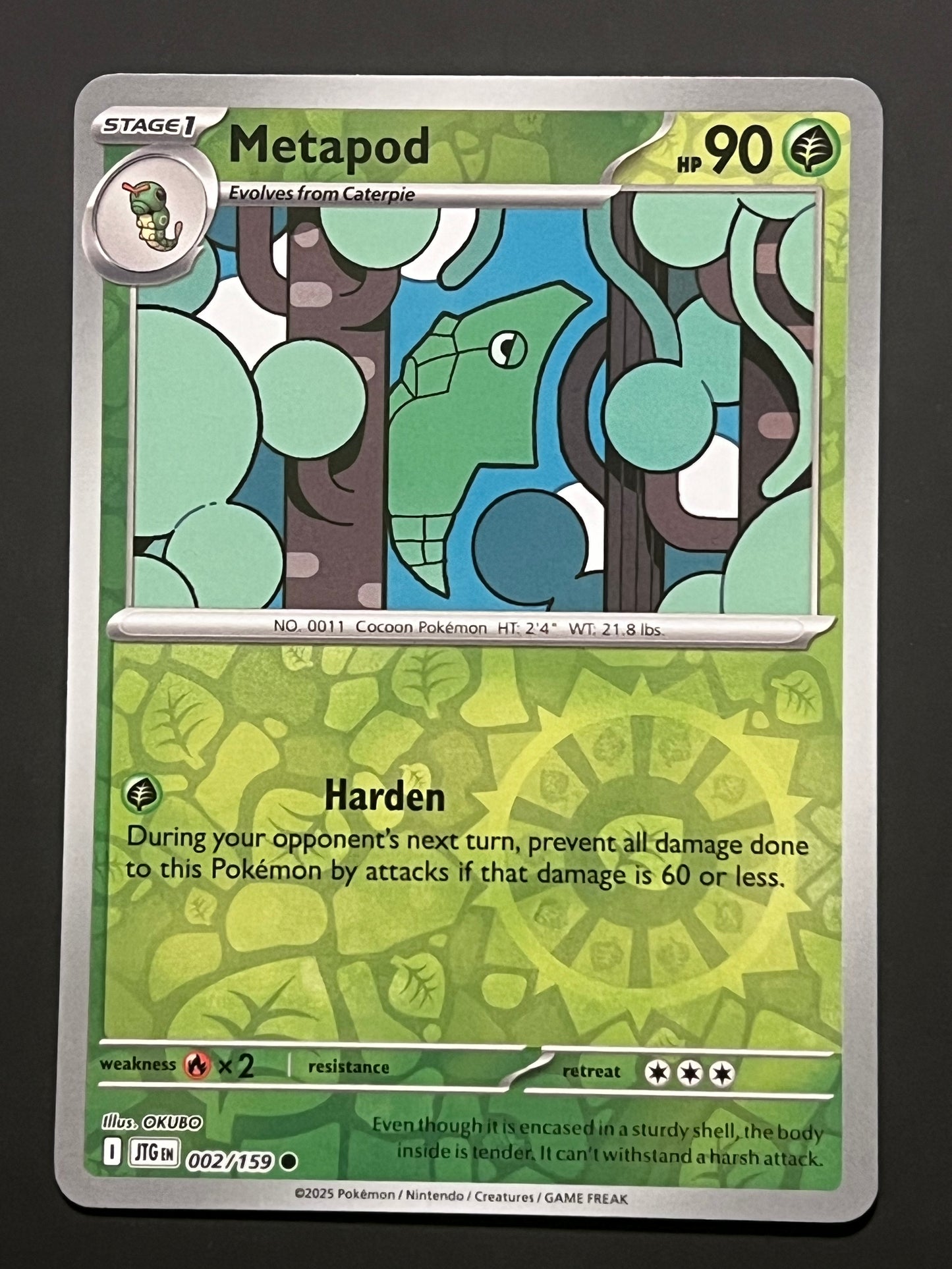 002/159 Metapod - Pokémon Journey Together Common Reverse