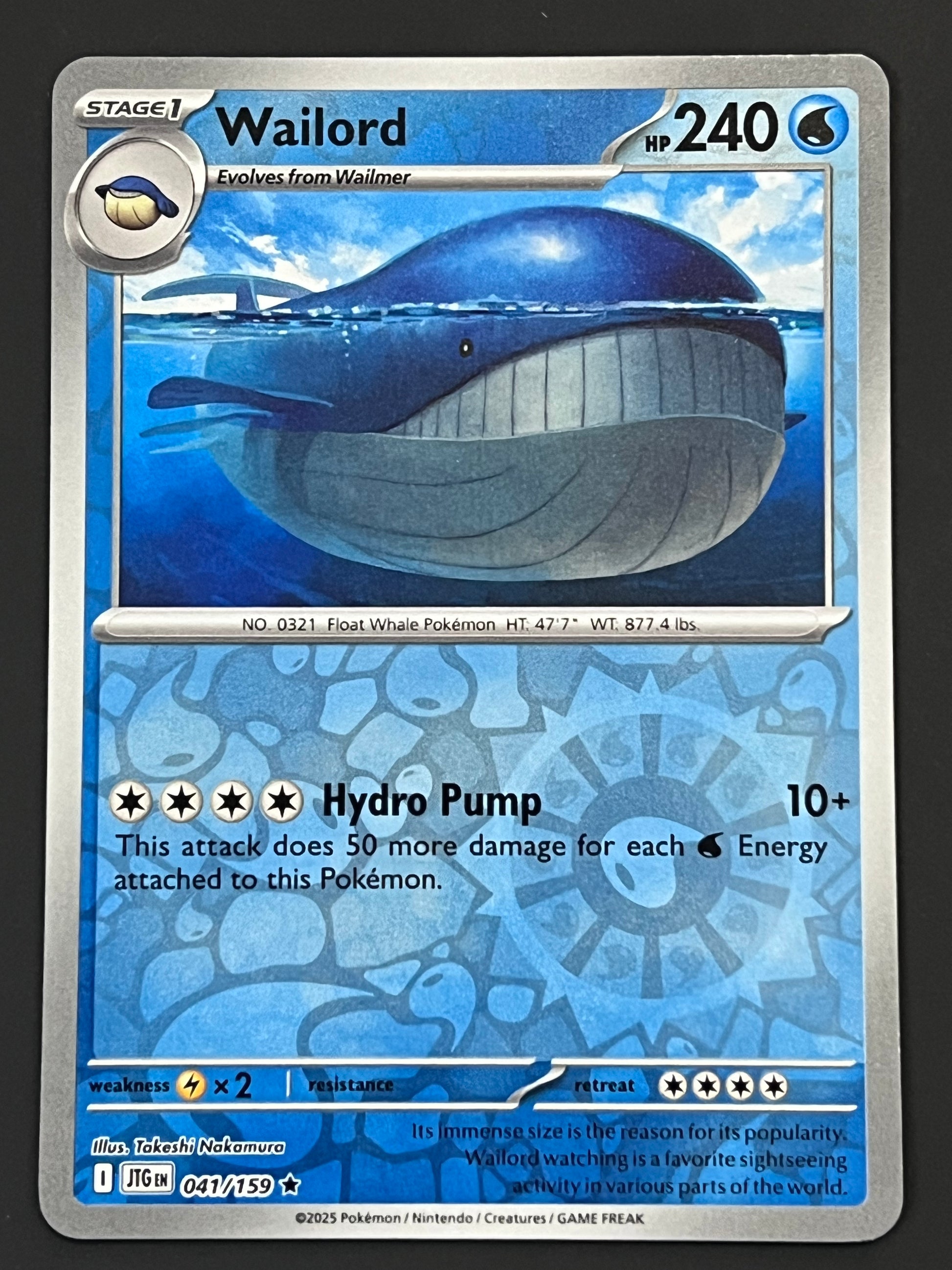 041/159 Wailord - Pokmon Journey Together Rare Reverse Jarvvos 041/159 Wailord - Pokmon Journey Together Rare Reverse Jarvvos