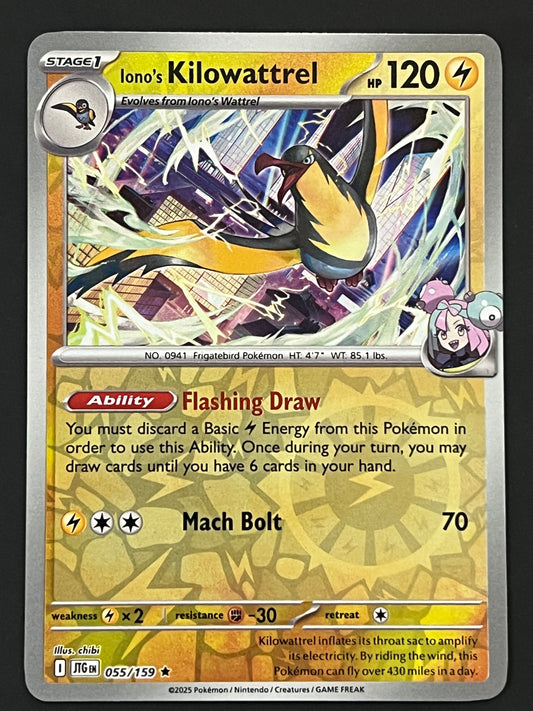 055/159 Iono’s Kilowattrel - Pokémon Journey Together Rare Reverse