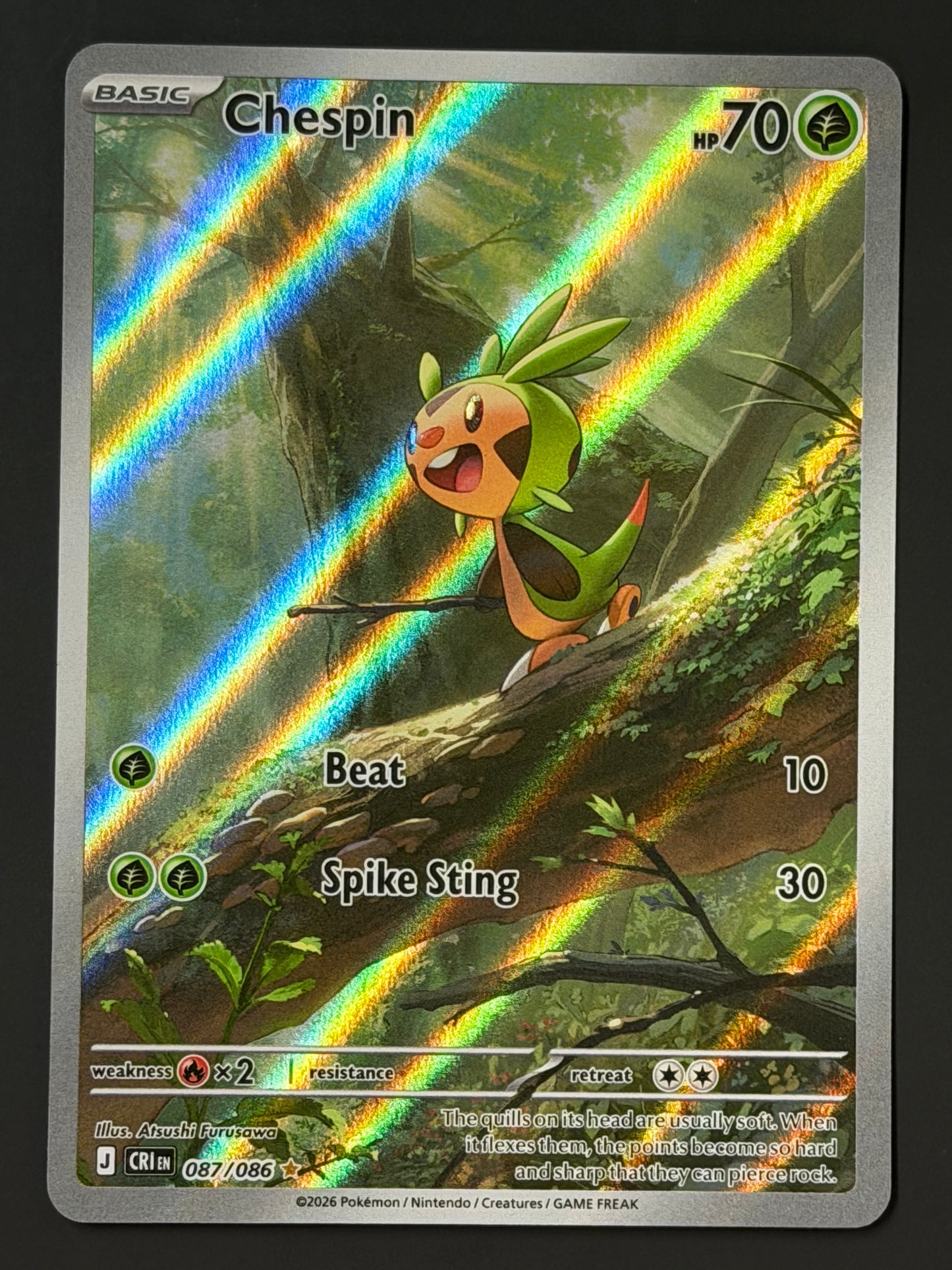 087/086 Chespin - Pokémon Chaos Rising Illustration Rare