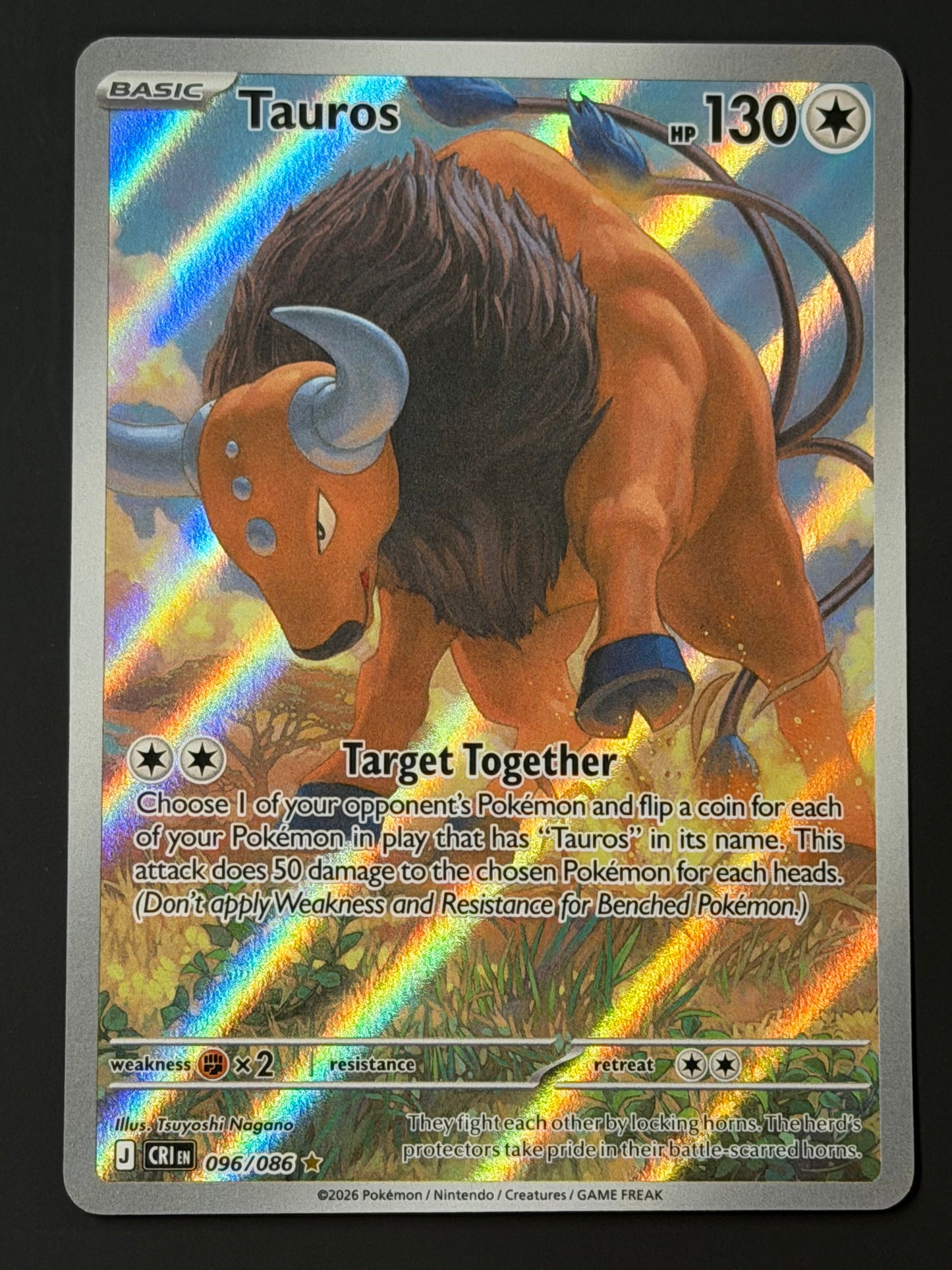 096/086 Tauros - Pokémon Chaos Rising Illustration Rare