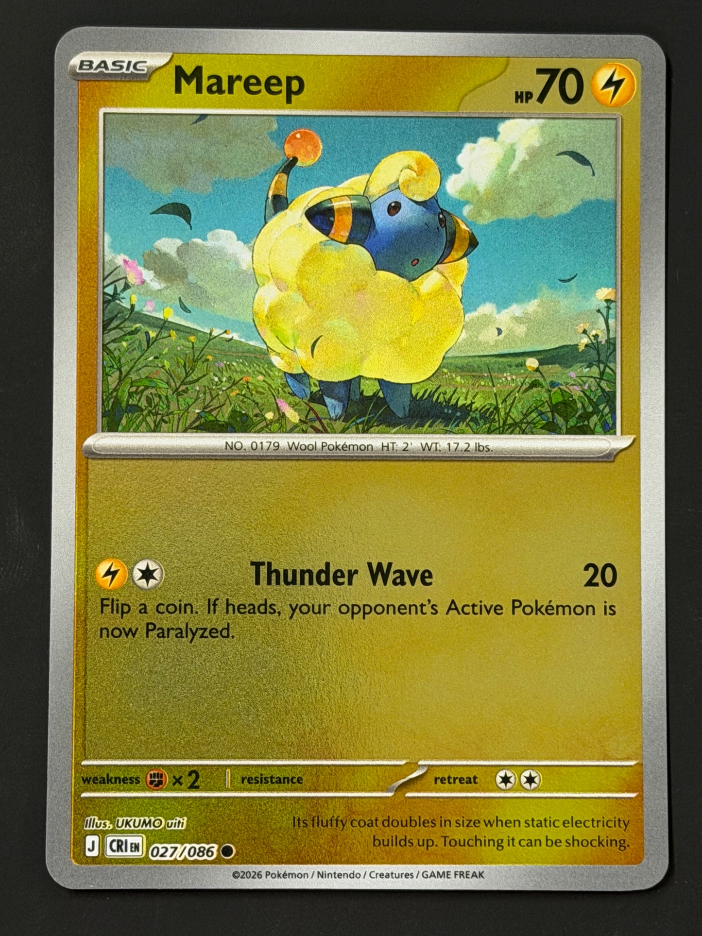 027/086 Mareep - Pokémon Chaos Rising Common Reverse