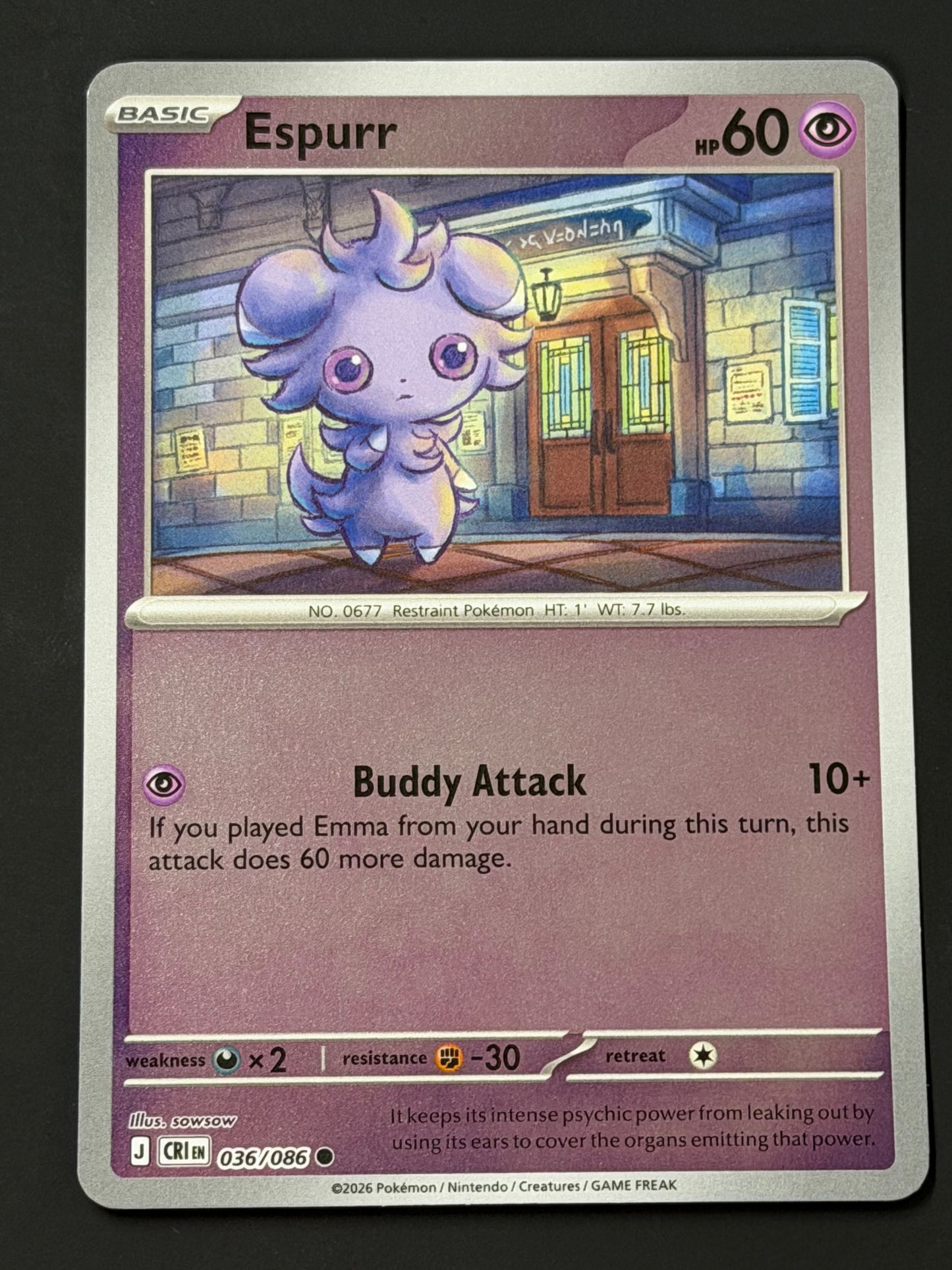 036/086 Espurr - Pokémon Chaos Rising Common Reverse