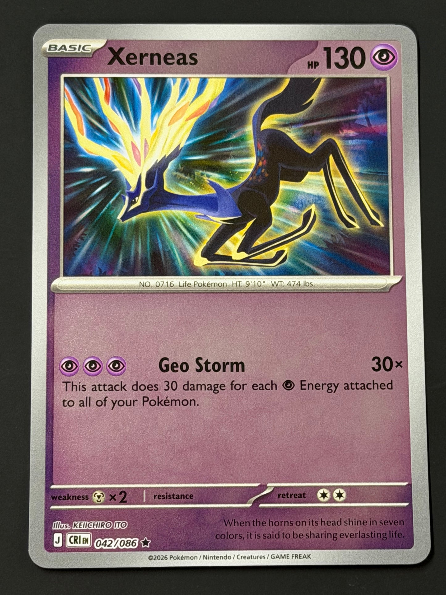 042/086 Xerneas - Pokémon Chaos Rising Rare Reverse