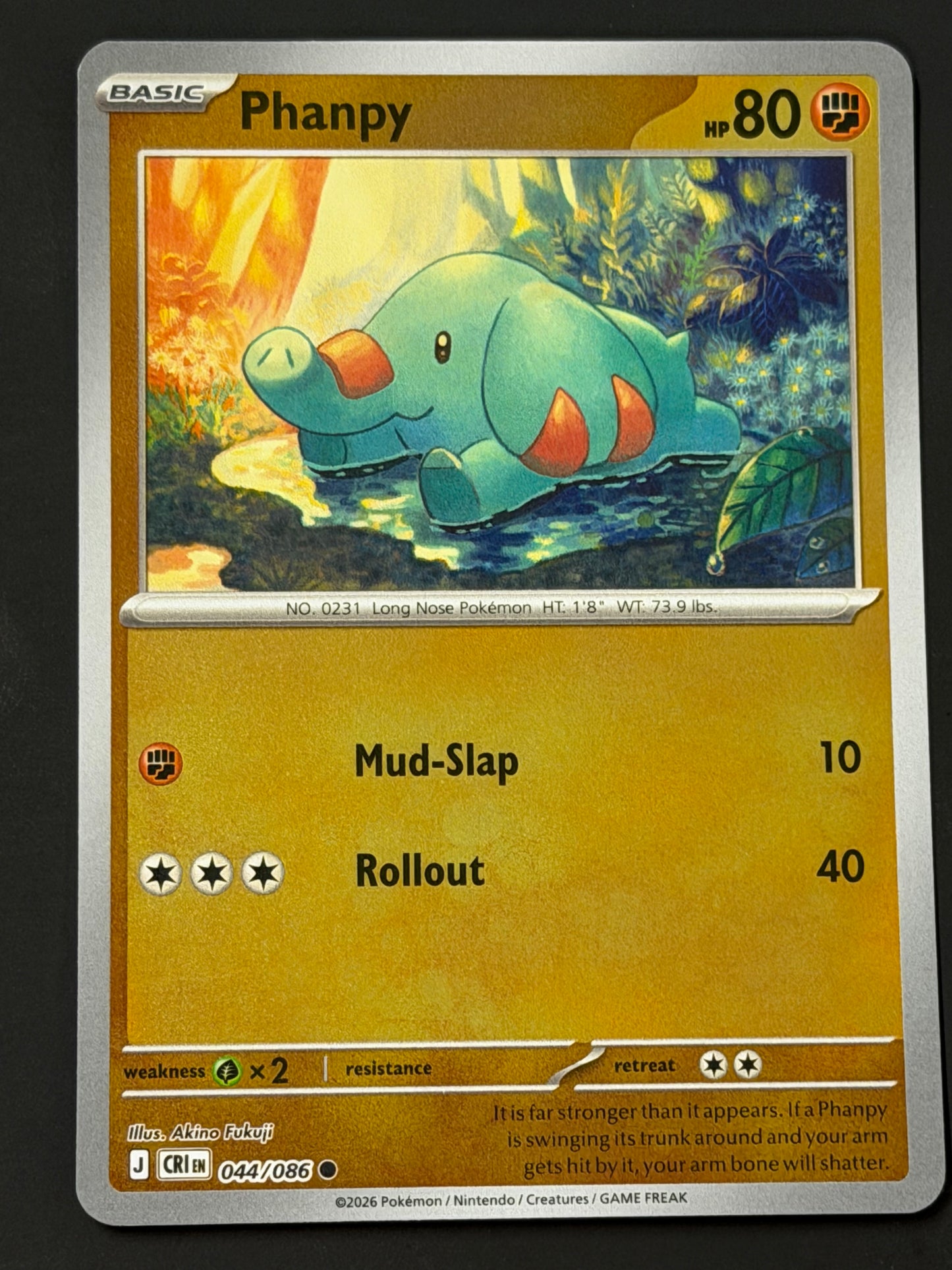 044/086 Phanpy - Pokémon Chaos Rising Common Reverse