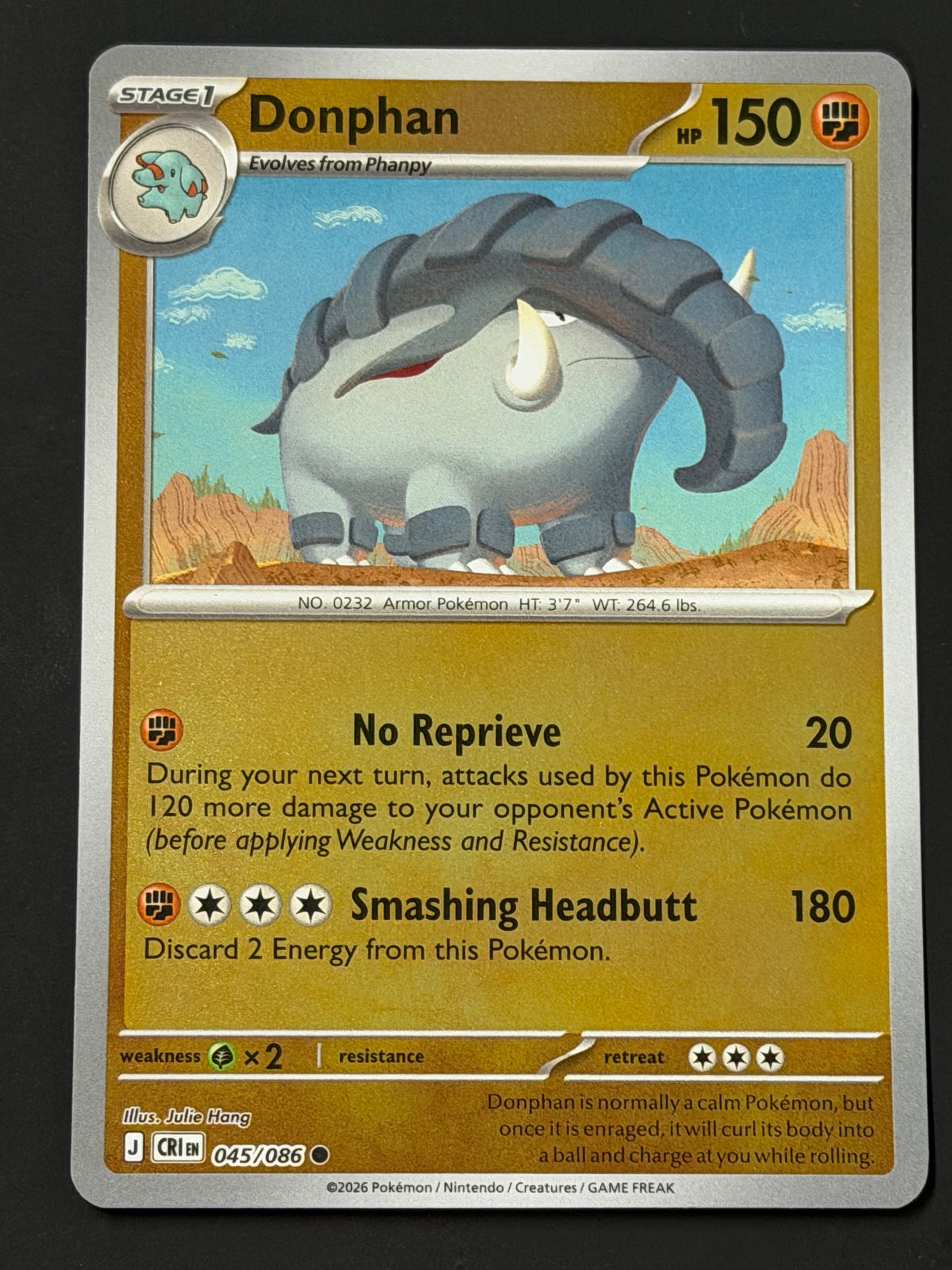 045/086 Donphan - Pokémon Chaos Rising Common Reverse