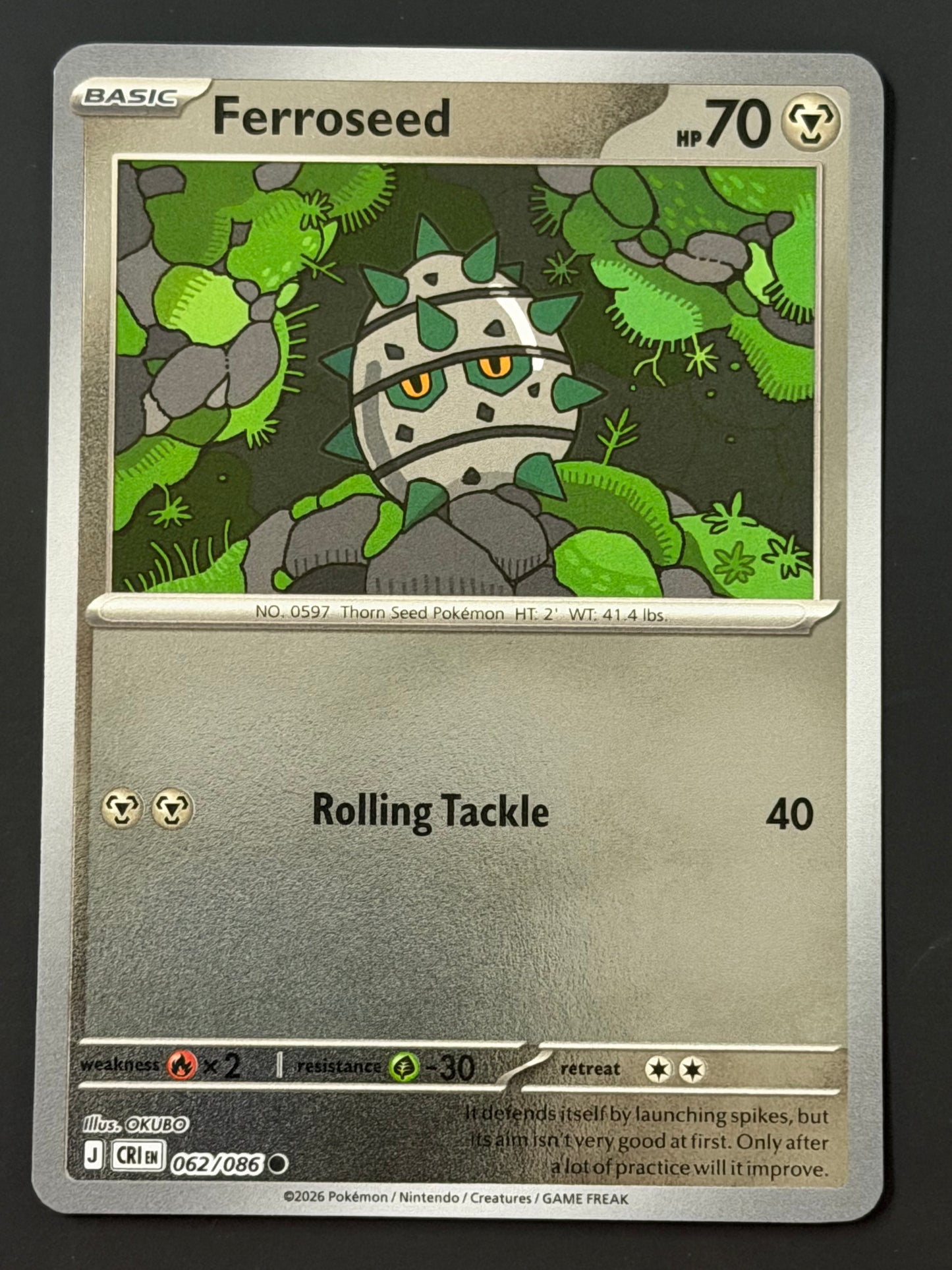062/086 Ferroseed - Pokémon Chaos Rising Common Reverse