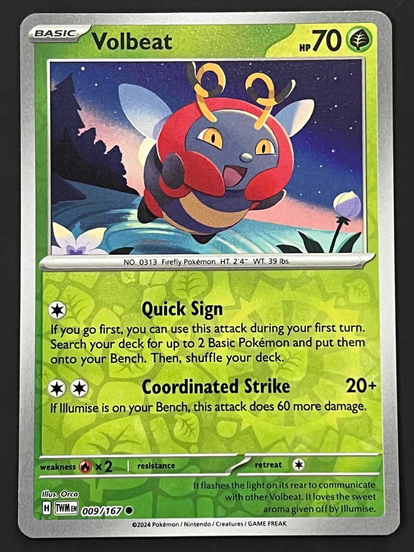 009/167 Volbeat - Pokémon Twilight Masquerade Common Reverse
