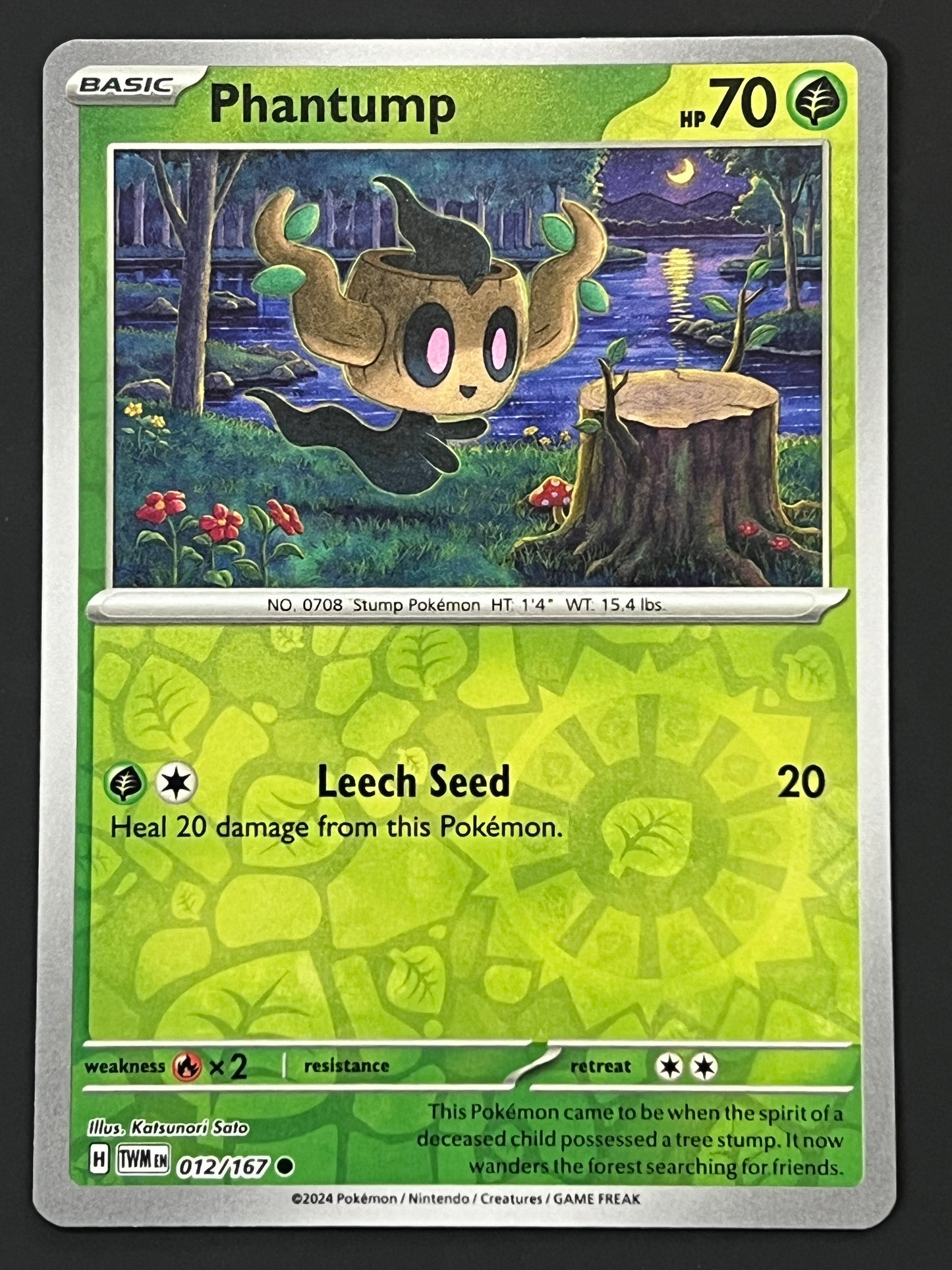 012/167 Phantump - Pokémon Twilight Masquerade Common Reverse