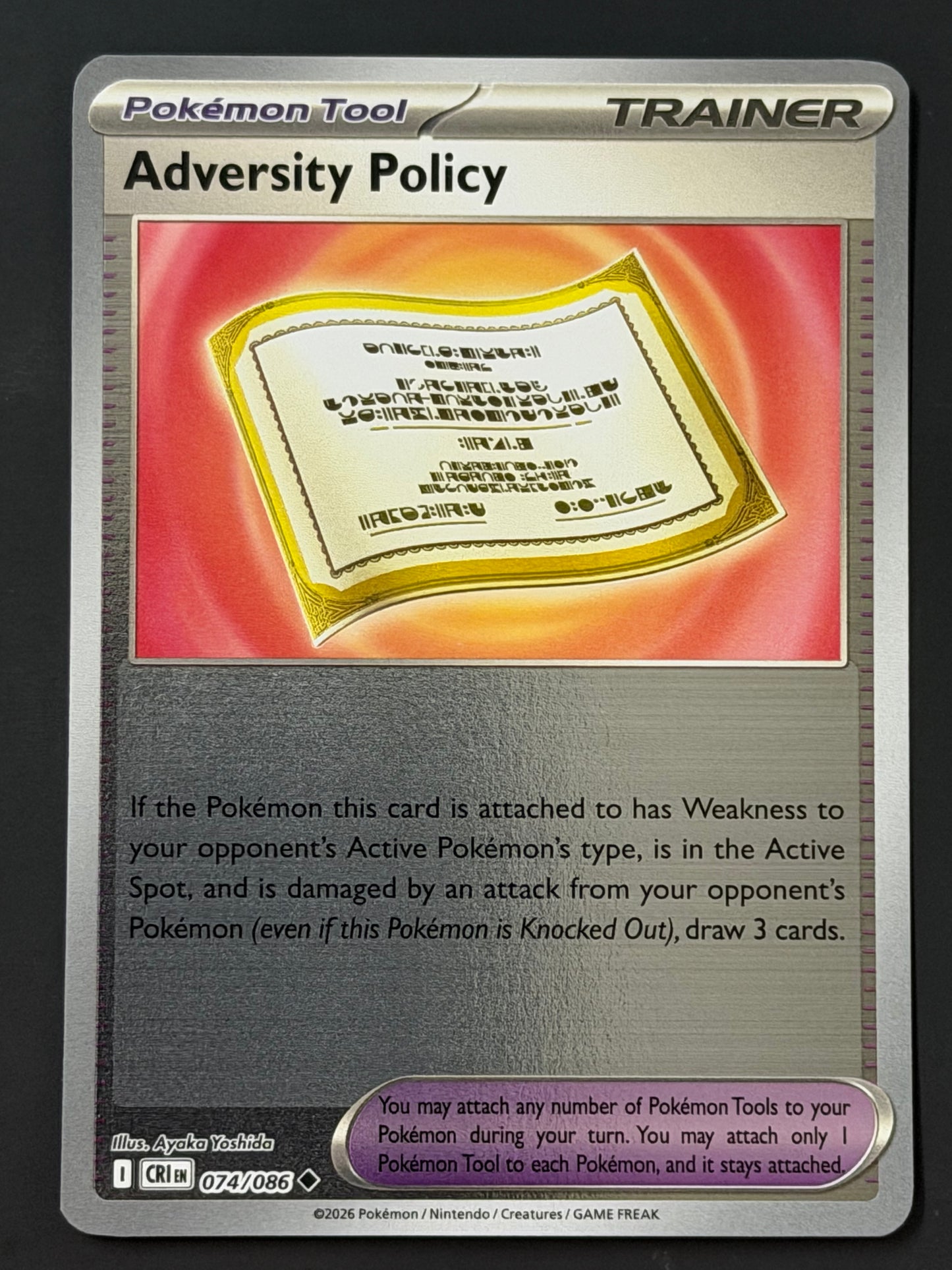 074/086 Adversity Policy - Pokémon Chaos Rising Uncommon Reverse