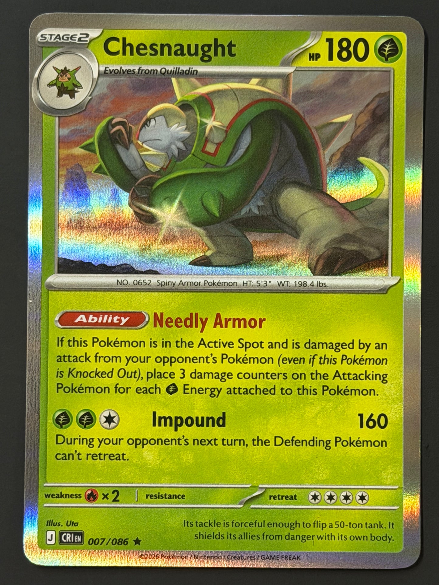 007/086 Chesnaught - Pokémon Chaos Rising Rare Holo