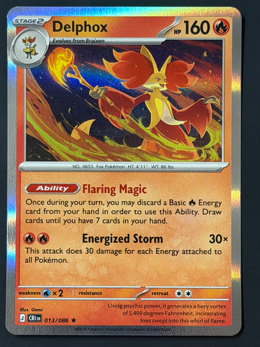 013/086 Delphox - Pokémon Chaos Rising Rare Holo