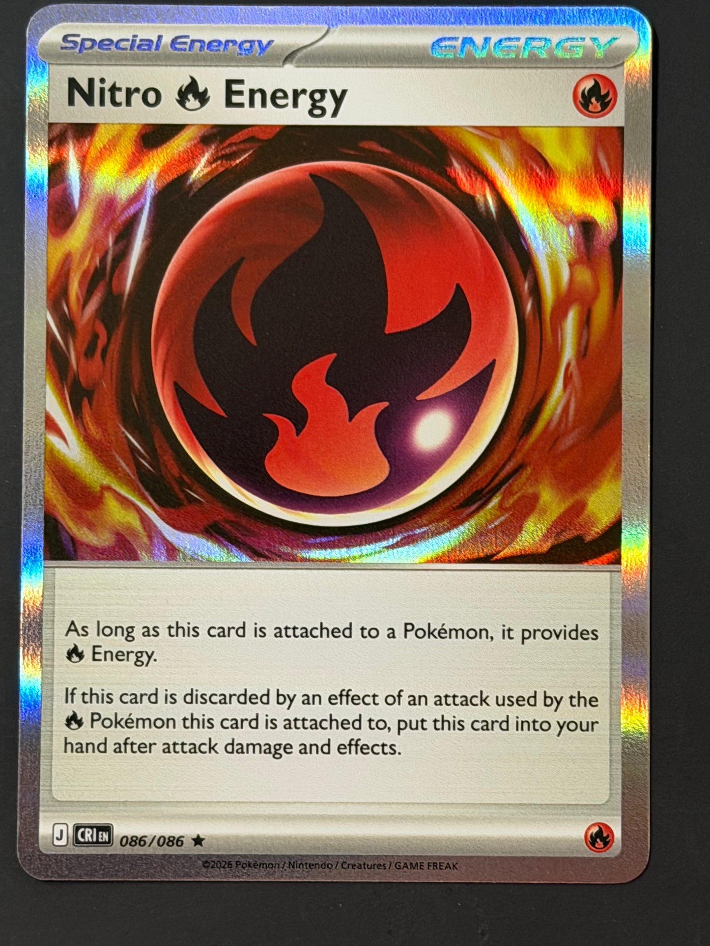 086/086 Nitro Energy - Pokémon Chaos Rising Rare Holo