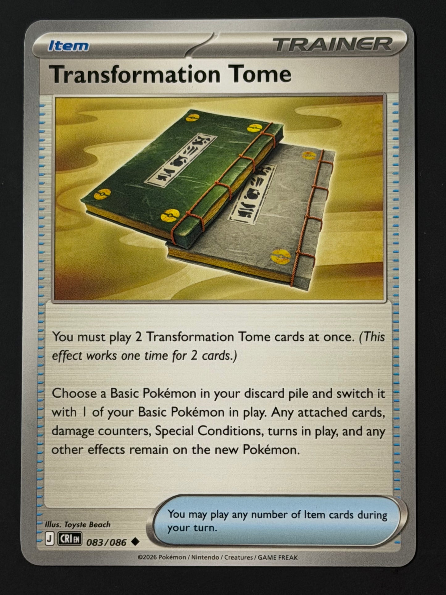083/086 Transformative Tome - Pokémon Chaos Rising Uncommon