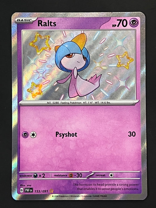 153/091 Ralts - Pokémon Paldean Fates Shiny Rare