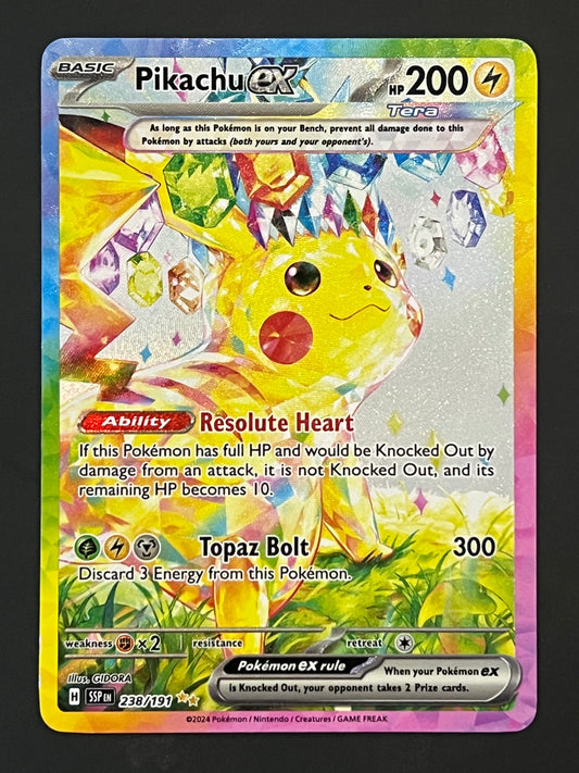238/191 Pikachu Ex - Pokémon Surging Sparks Special Illustration Rare