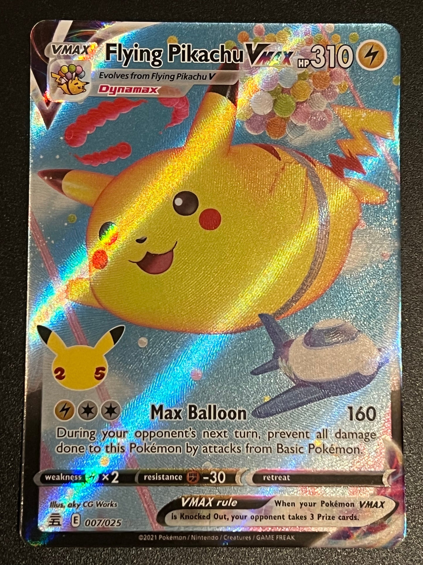007/025 Flying Pikachu VMax - Celebrations Ultra Rare