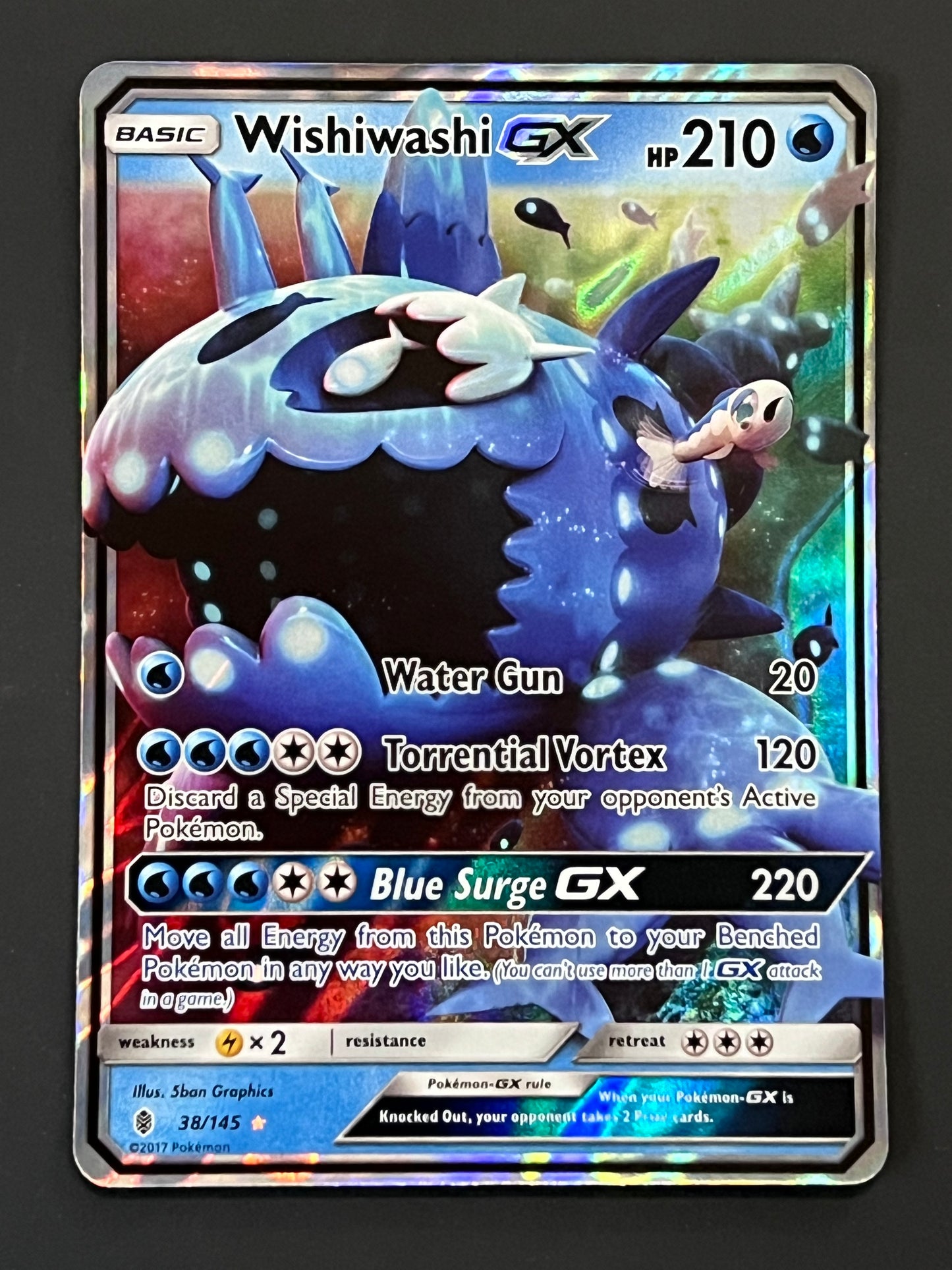 038/145 Wishiwashi Gx - Pokémon Guardians Rising Ultra Rare