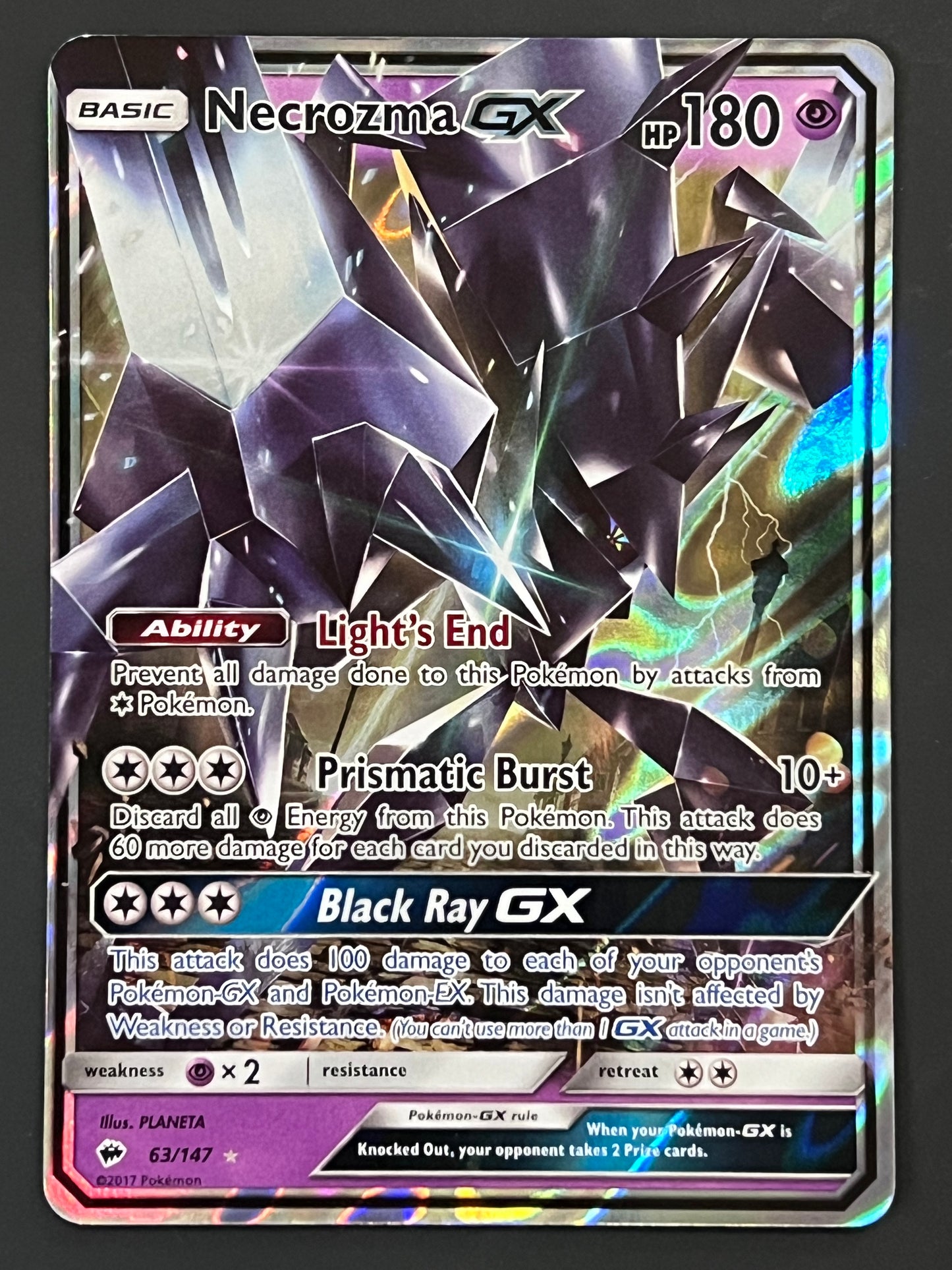 063/147 Necrozma Gx - Pokémon Burning Shadows Ultra Rare