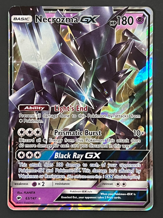 063/147 Necrozma Gx - Pokémon Burning Shadows Ultra Rare