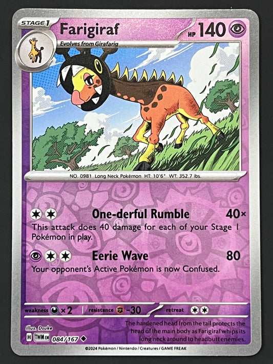 084/167 Farigiraf - Pokémon Twilight Masquerade Uncommon Reverse