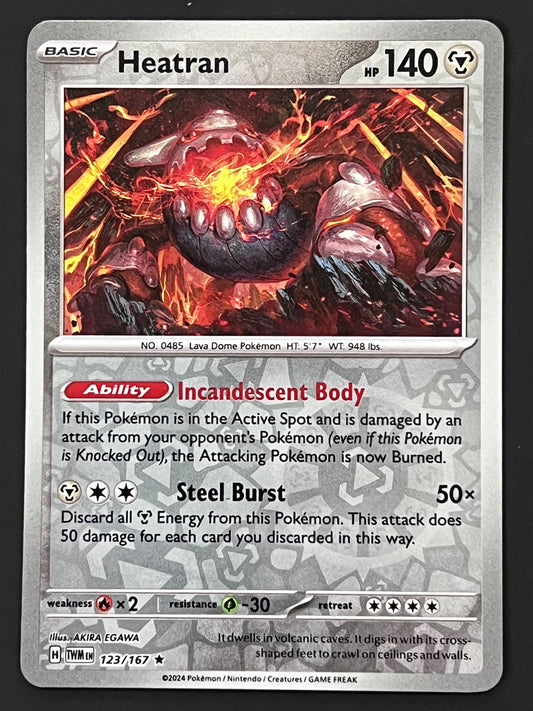 123/167 Heatran - Pokémon Twilight Masquerade Rare Reverse