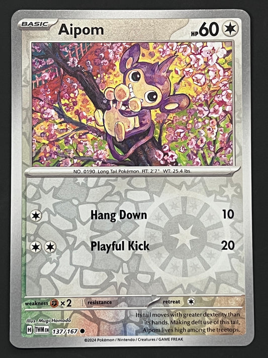 137/167 Aipom - Pokémon Twilight Masquerade Common Reverse