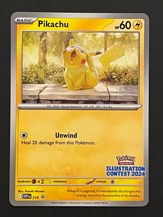 SVP214 Pikachu (ILLUSTRATION CONTEST 2024) - Stamped Black Star Promo
