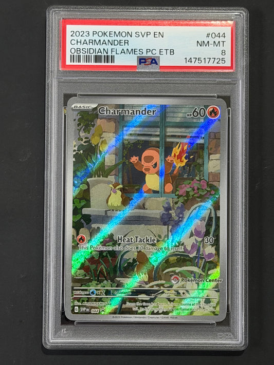 PSA Charmander (PC STAMPED) - SVP044 Obsidian Flames Black Star Promo NEAR-MINT/MINT Grade 8