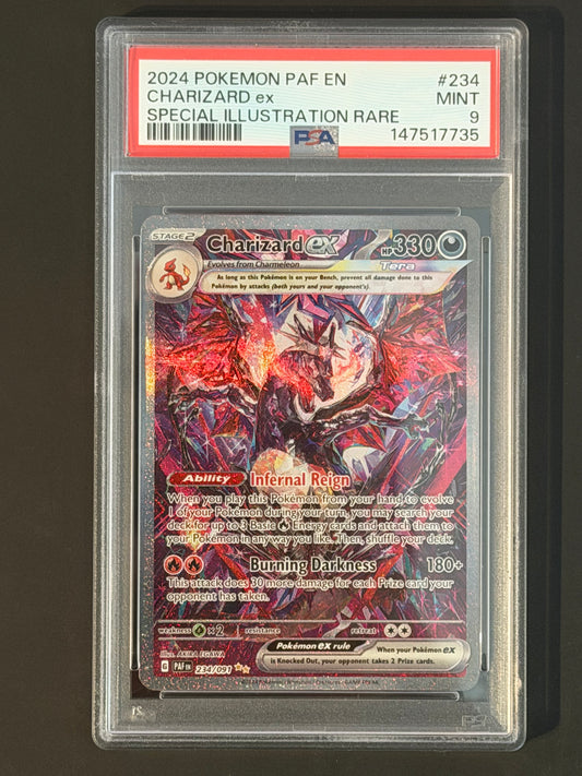 PSA Charizard Ex - 234/091 Paldean Fates Special Illustration Rare MINT Grade 9