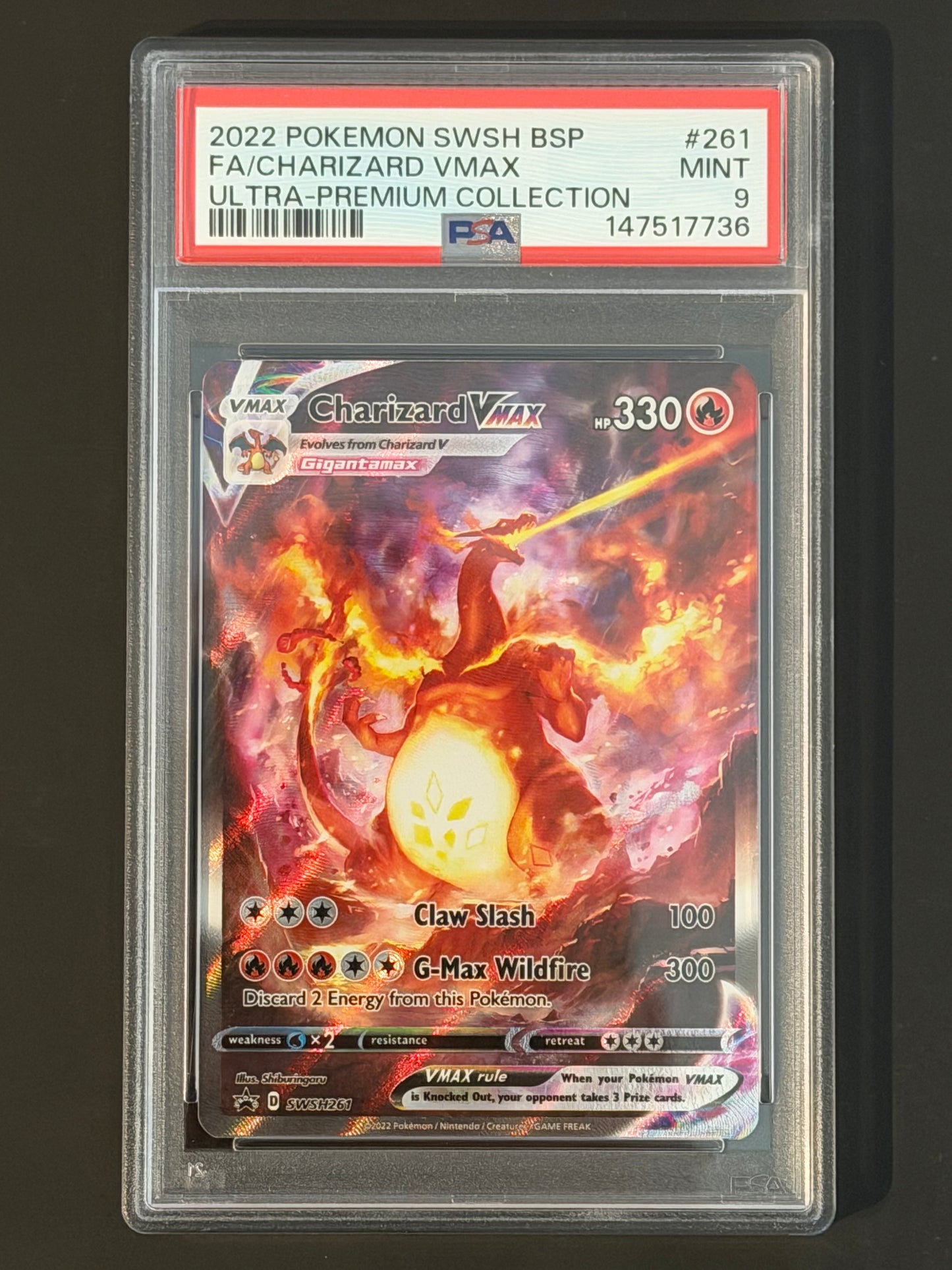 PSA Charizard VMax - SWSH261 Black Star Promo MINT Grade 9