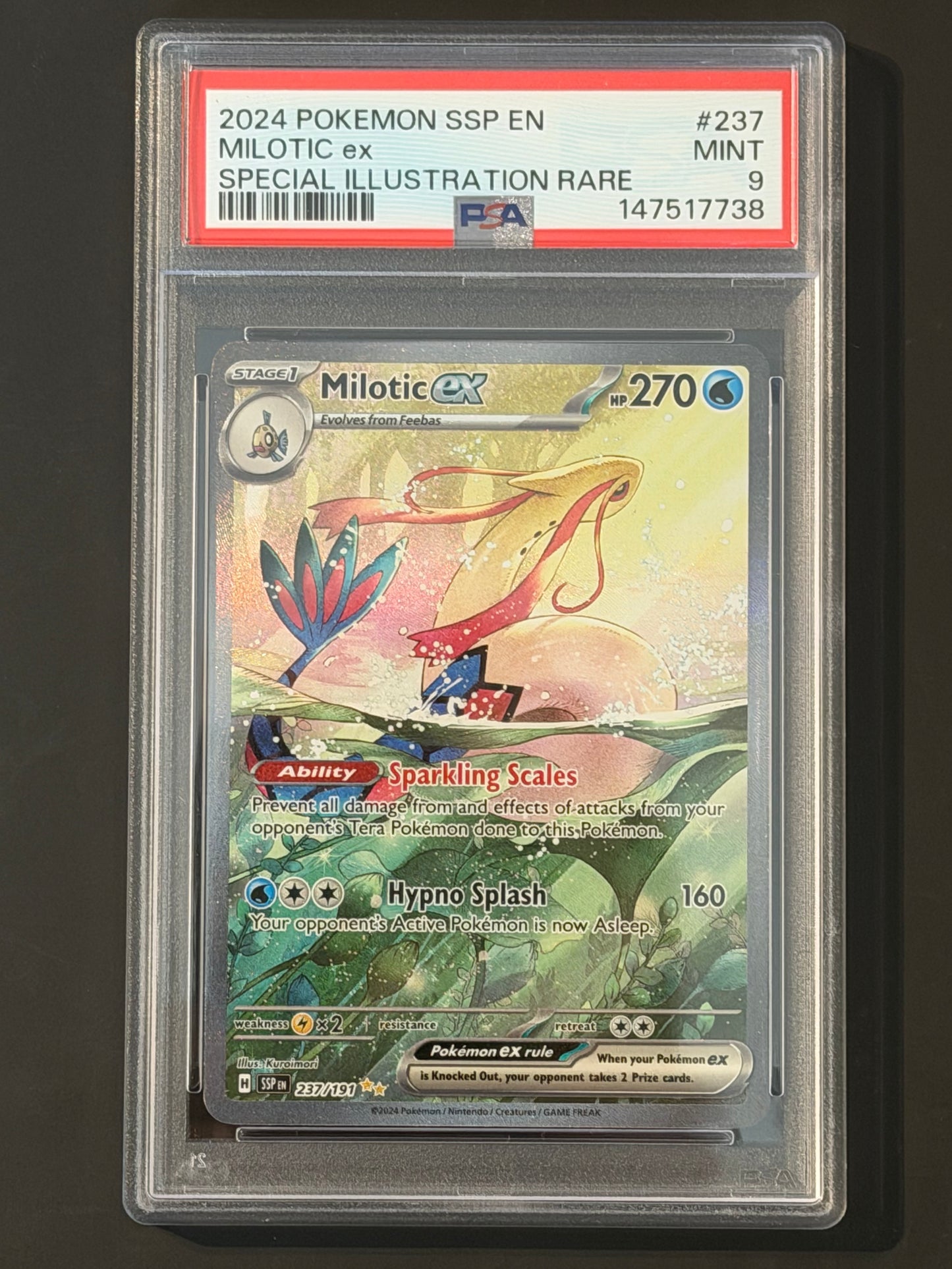 PSA Milotic Ex - 237/191 Surging Sparks Special Illustration Rare MINT Grade 9