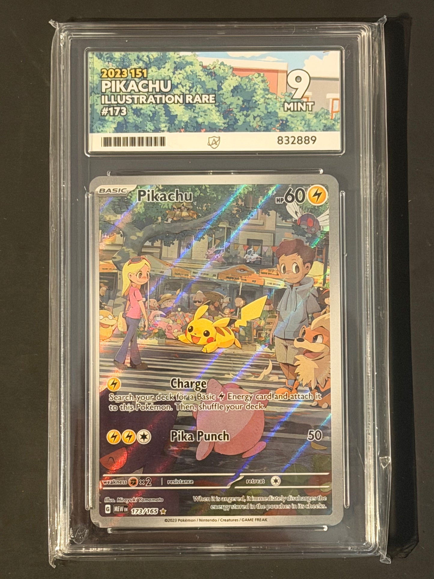 ACE Pikachu - 173/165 151 Illustration Rare MINT Grade 9