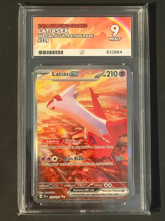 ACE Latias Ex - 239/191 Surging Sparks Special Illustration Rare MINT Grade 9