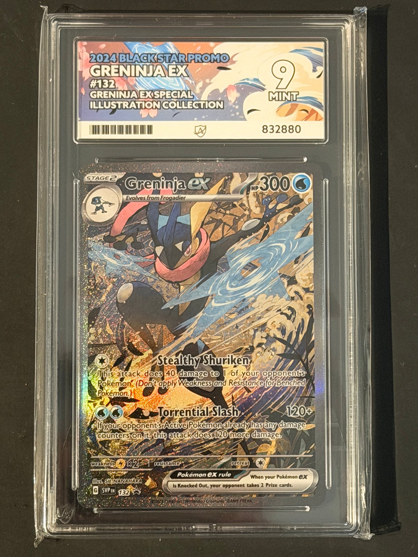 ACE Greninja Ex - SVP132 Black Star Promo MINT Grade 9