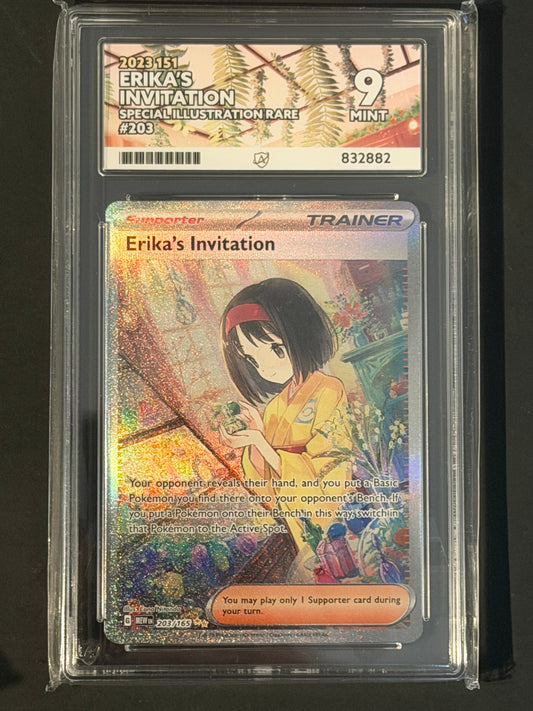 ACE Erika’s Invitation - 203/165 151 Special Illustration Rare MINT Grade 9