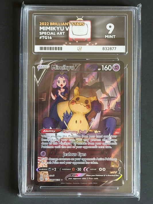 ACE Mimikyu V - TG16/TG30 Brilliant Stars Trainer Gallery MINT Grade 9